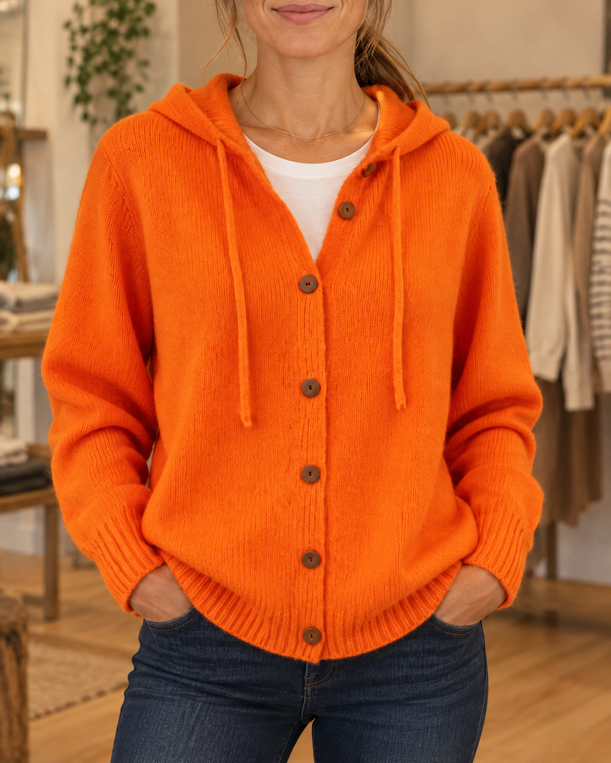 Greta - Hooded Knit Cardigan