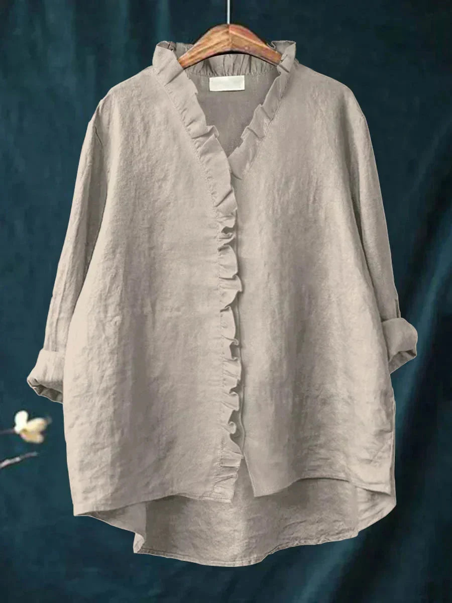 Diana | Casual Ruffle V-Neck Blouse