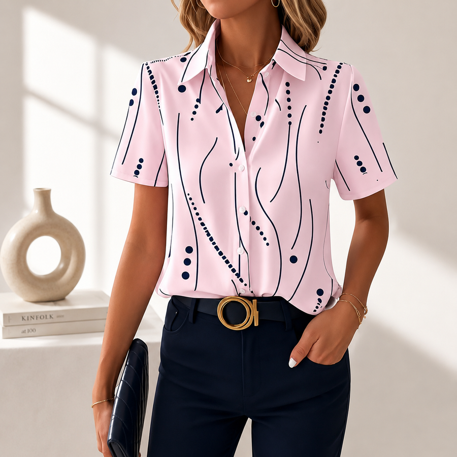 Freya | Timeless Style Abstract Print Blouse