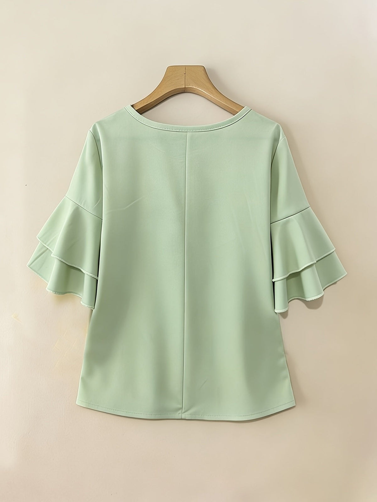 Celina | Flared-Sleeve Pleated Blouse