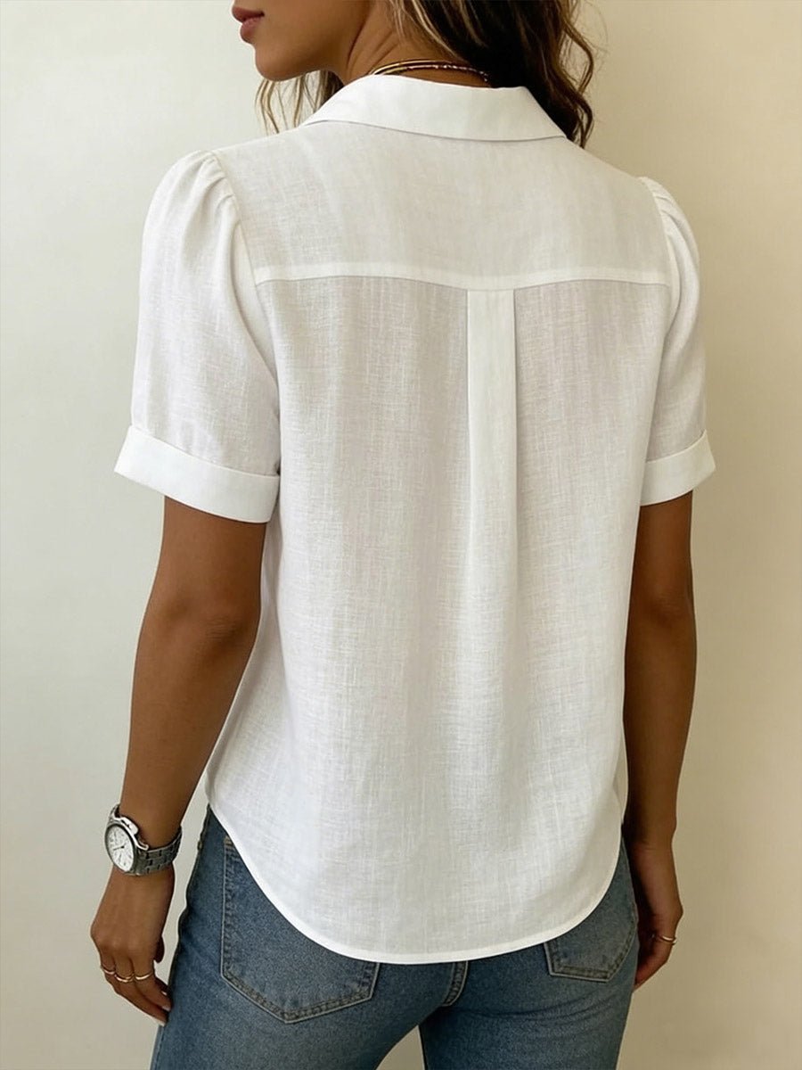 Juliette | Elegant Refined Short-Sleeve Blouse