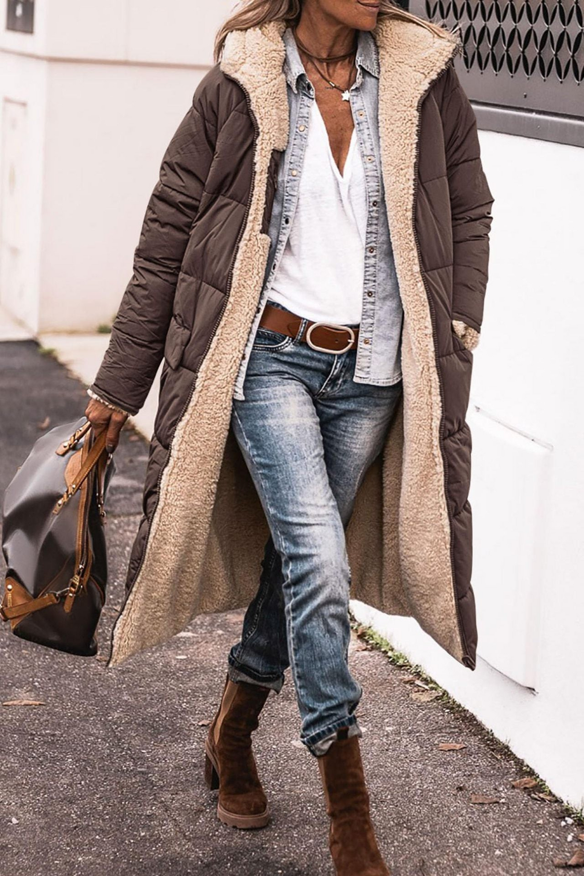 Women’s Reversible Longline Coat