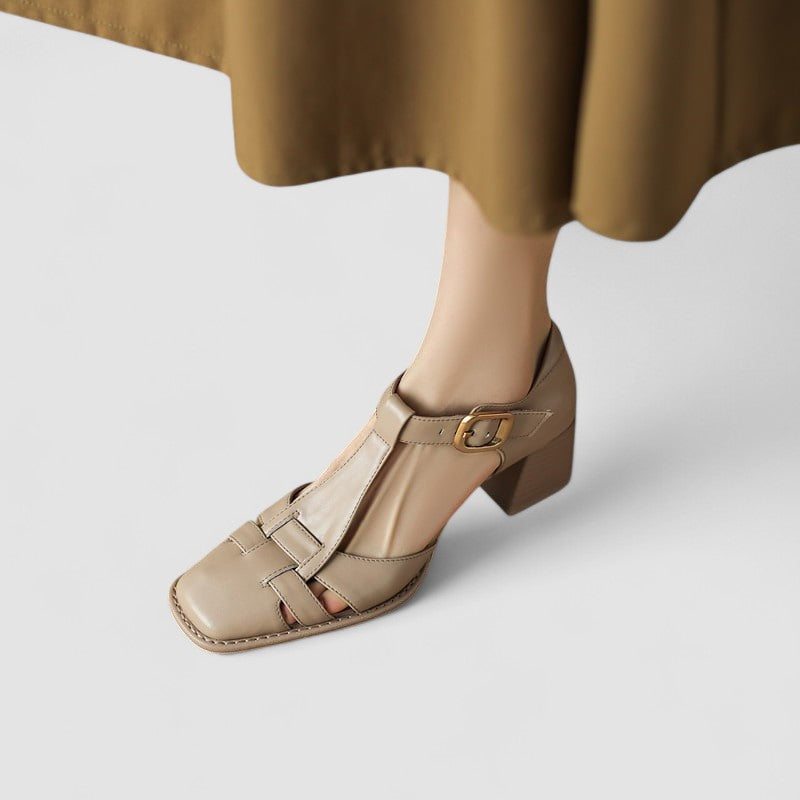 Beatrice | Orthopedic T-Strap Block Heels