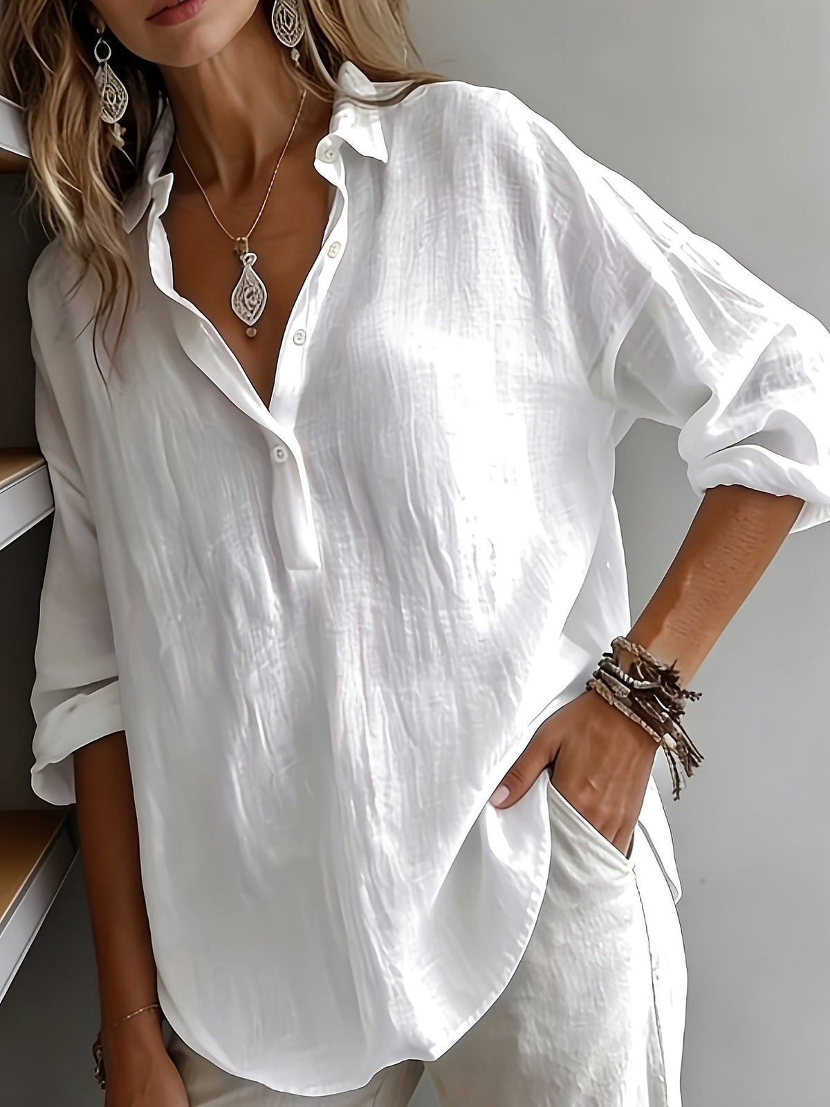 Bailey | Effortless Style Relaxed Collared Blouse