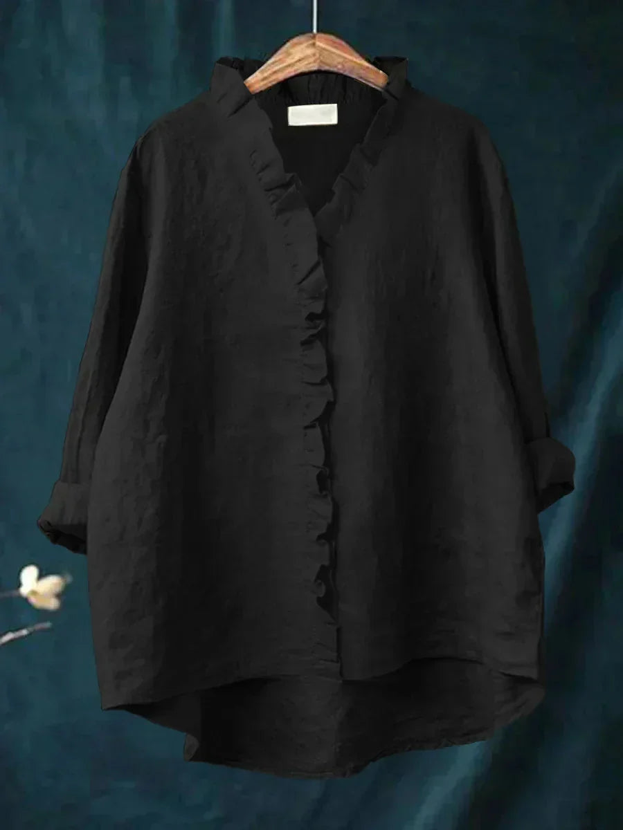 Diana | Casual Ruffle V-Neck Blouse