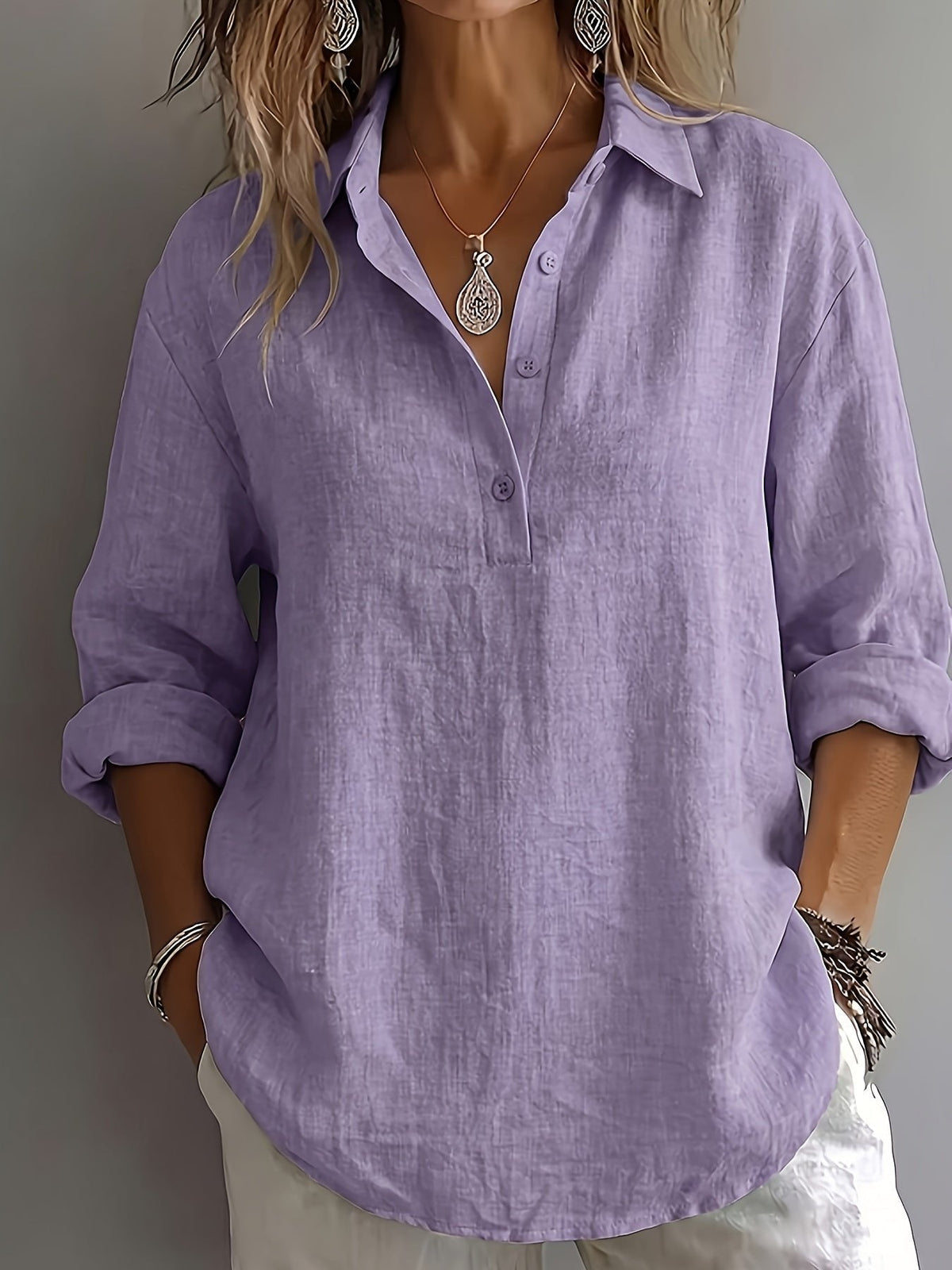 Bailey | Effortless Style Relaxed Collared Blouse