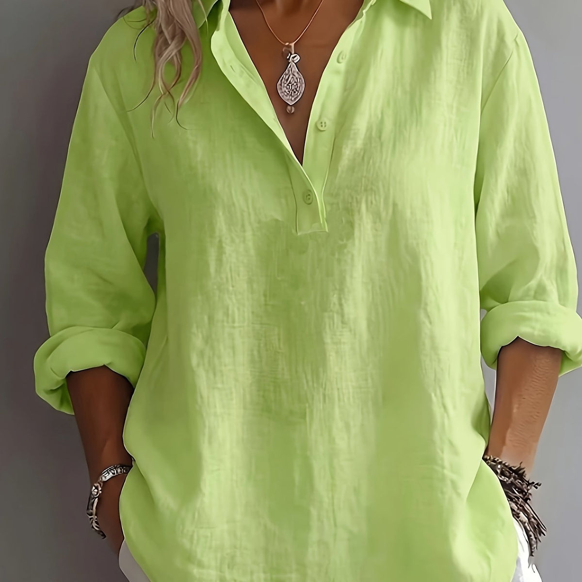 Bailey | Effortless Style Relaxed Collared Blouse