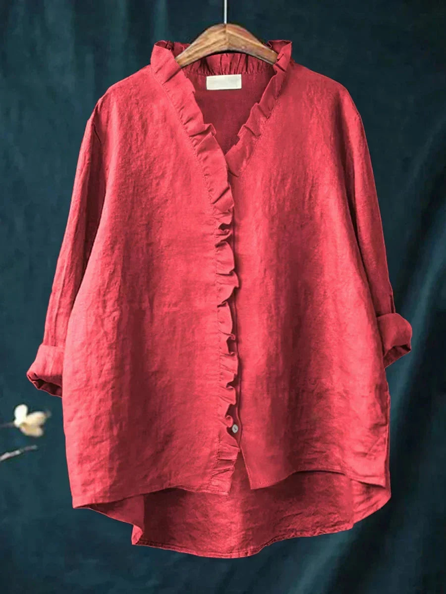 Diana | Casual Ruffle V-Neck Blouse
