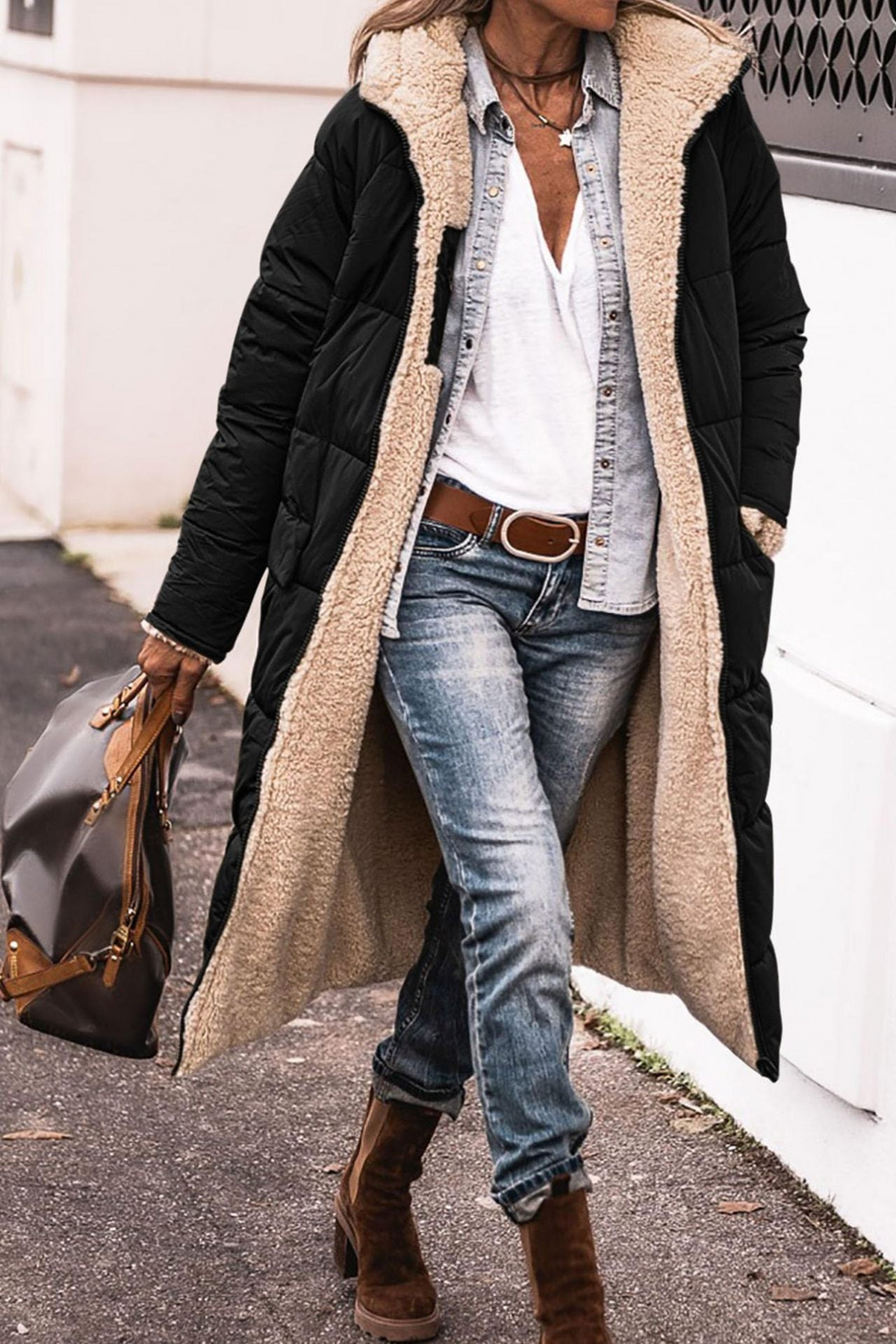 Women’s Reversible Longline Coat