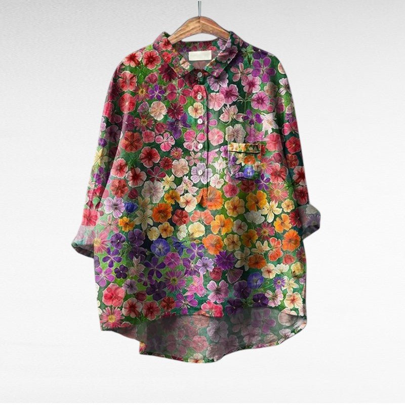 Catalina | Classic Printed Long Sleeve Blouse