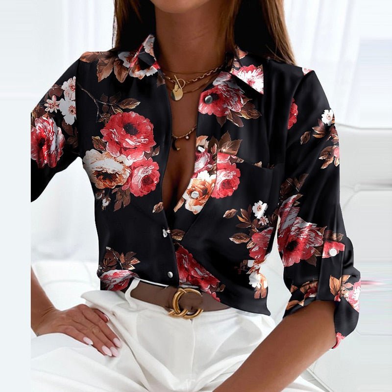Jessie | Classic Collared Printed Blouse