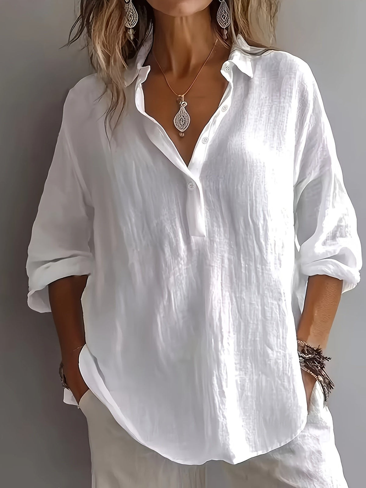 Bailey | Effortless Style Relaxed Collared Blouse
