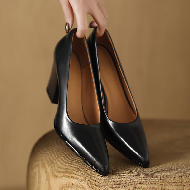 Zella Genuine Leather Heels