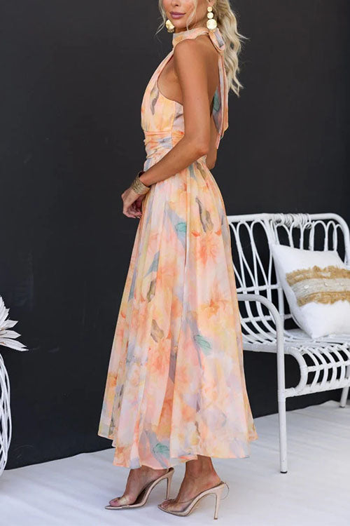 Women’s Printed Flowy Maxi Dress