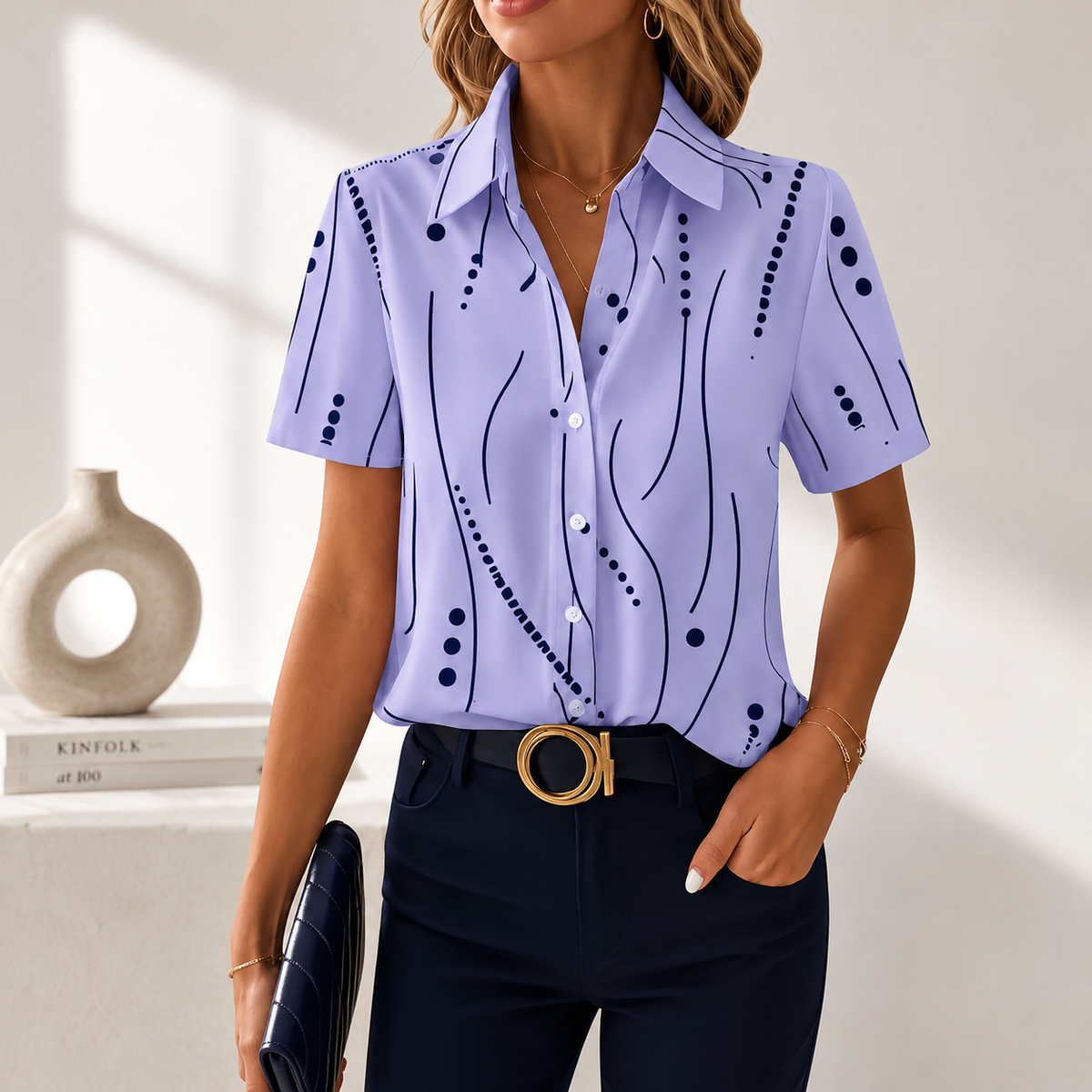 Freya | Timeless Style Abstract Print Blouse