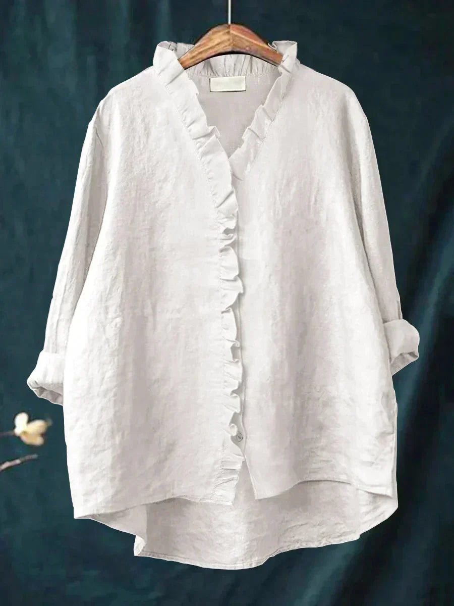 Diana | Casual Ruffle V-Neck Blouse