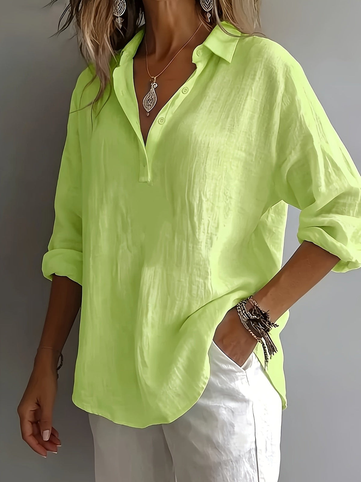 Bailey | Effortless Style Relaxed Collared Blouse