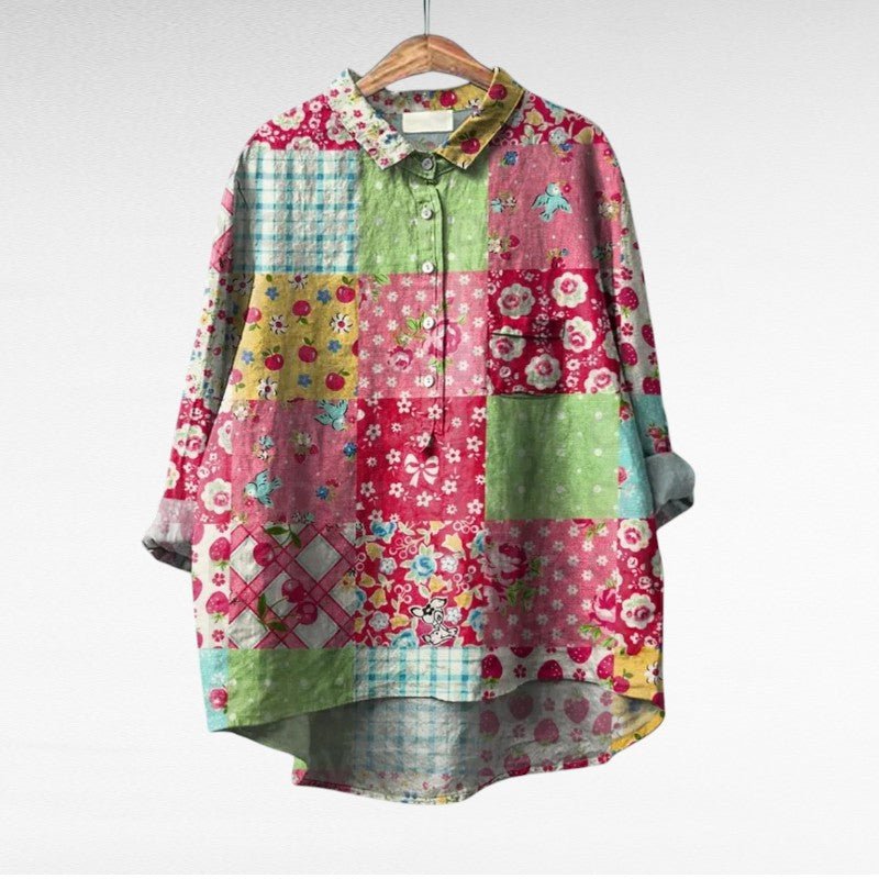 Catalina | Classic Printed Long Sleeve Blouse