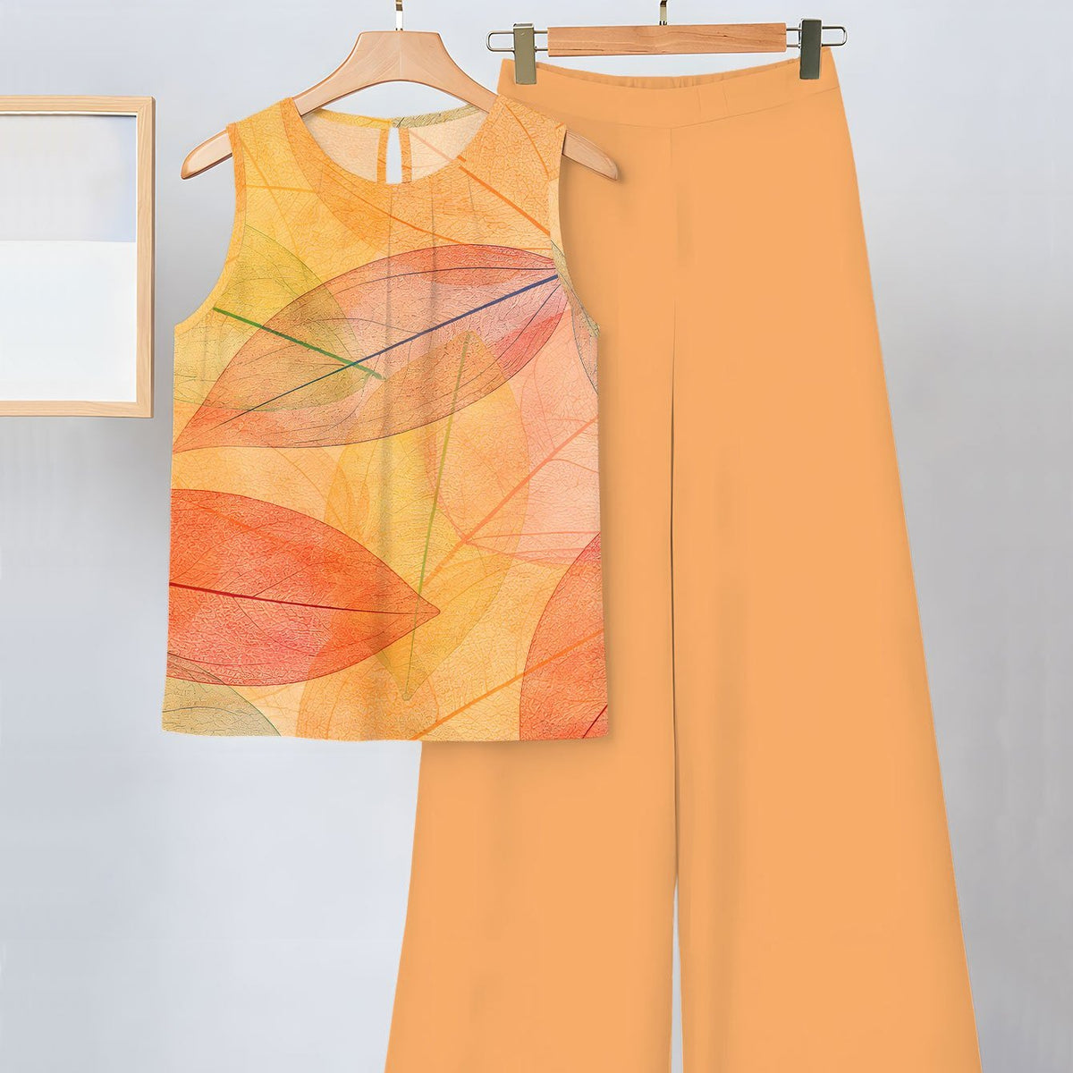 Amber | Leaf Print Two-Piece Set