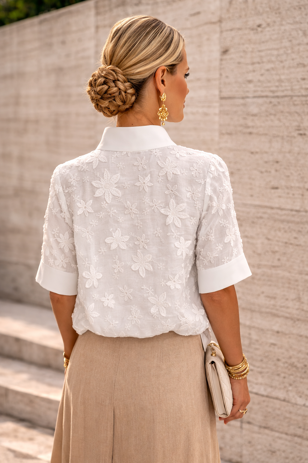 Katharina | Elegant And Breathable Embroidered Blouse