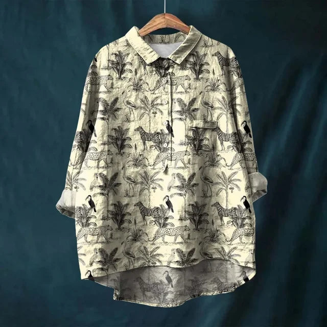 Franziska | Blooming Floral Cotton Summer Blouse
