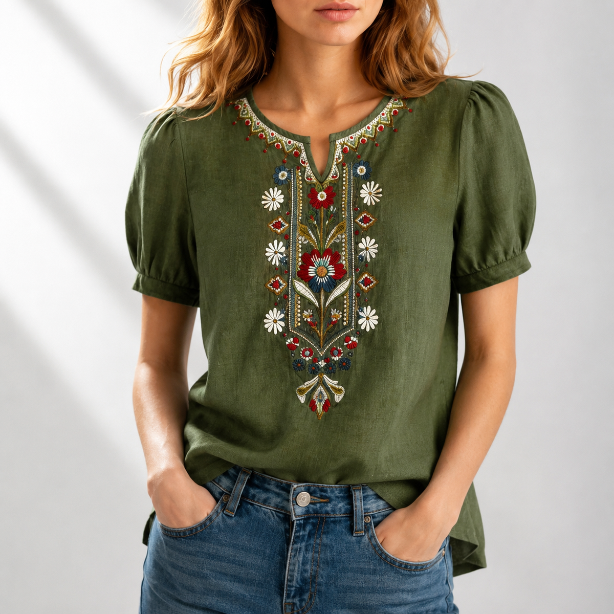Seraphina Floral Embroidered Blouse