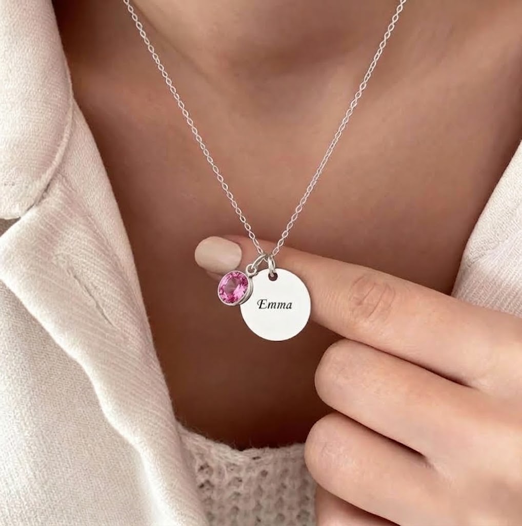 Custom Ruby Name Necklace