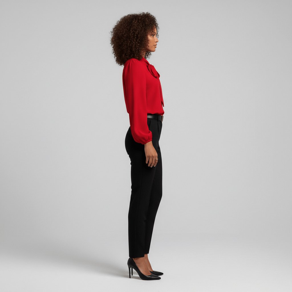 Aliza | Comfortable And Elegant Bow-Tie Long-Sleeve Blouse