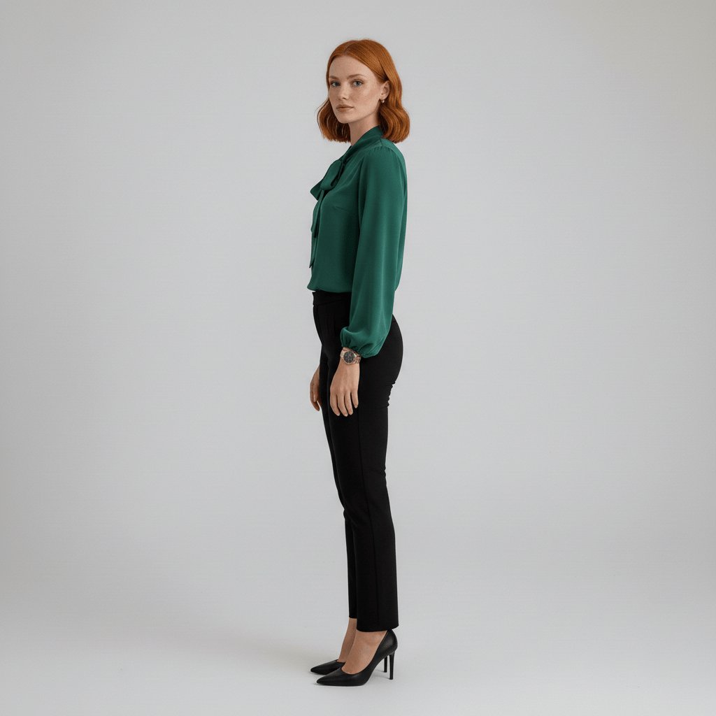 Aliza | Comfortable And Elegant Bow-Tie Long-Sleeve Blouse