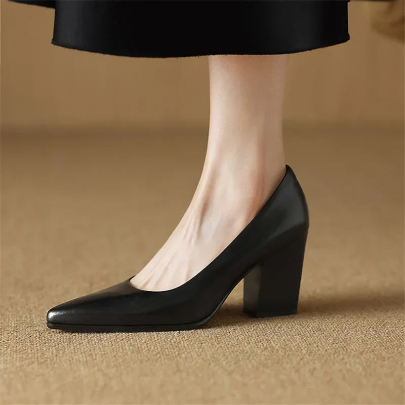 Zella Genuine Leather Heels
