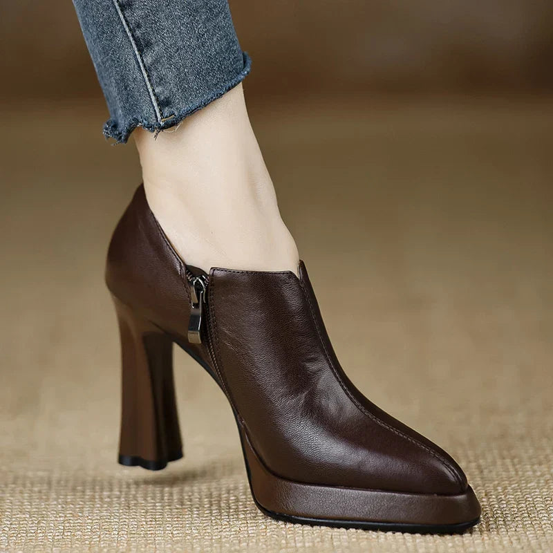 Anita Leather Heels