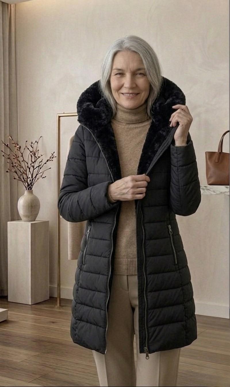 Anna Quilted A-Line Winter Coat