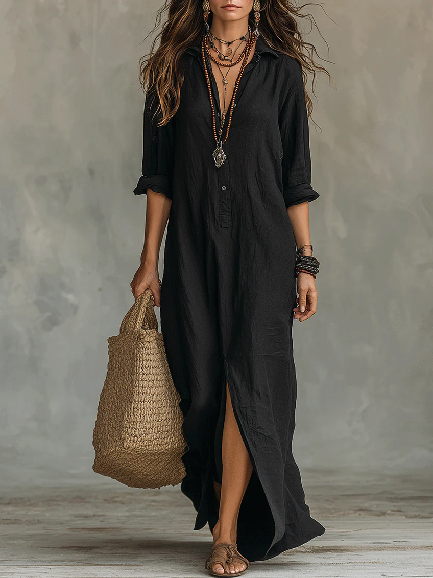 Willow™ | Relaxed Button-Down Maxi Dress