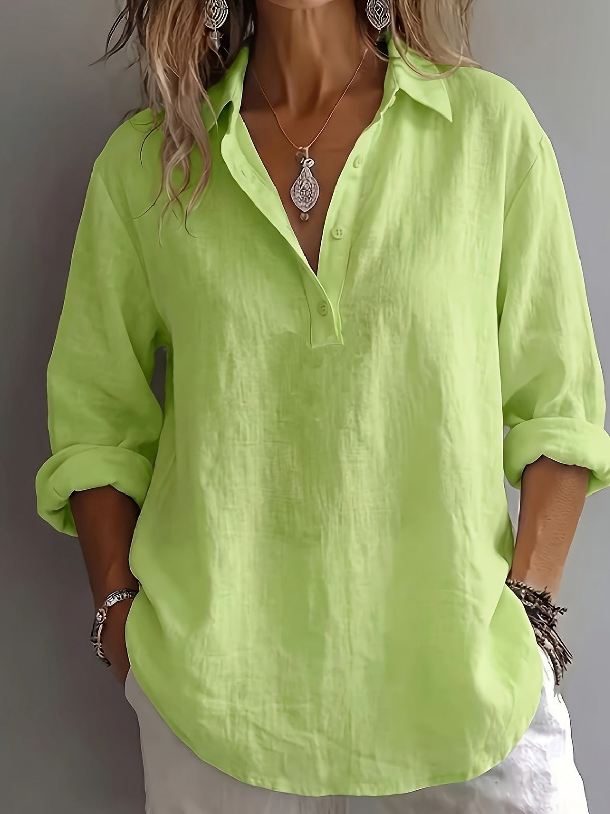 Bailey | Effortless Style Relaxed Collared Blouse