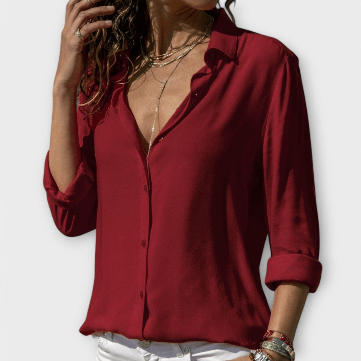 Elysian | Elegant Refined Button-Up Blouse