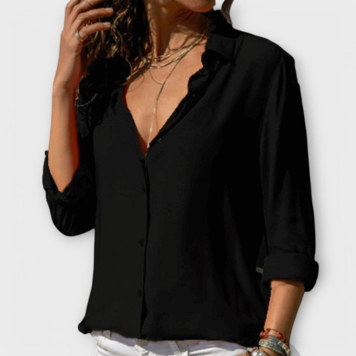 Elysian | Elegant Refined Button-Up Blouse