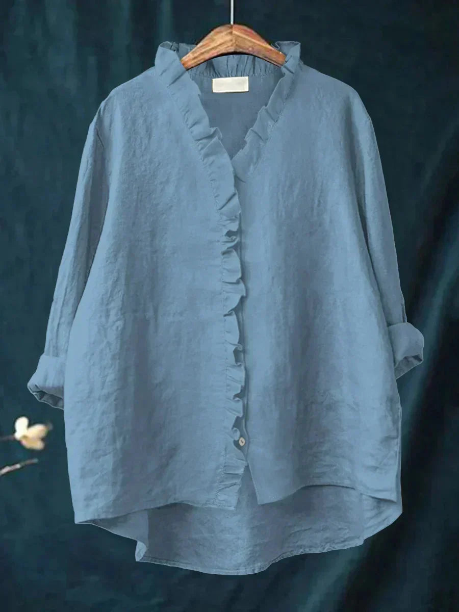 Diana | Casual Ruffle V-Neck Blouse