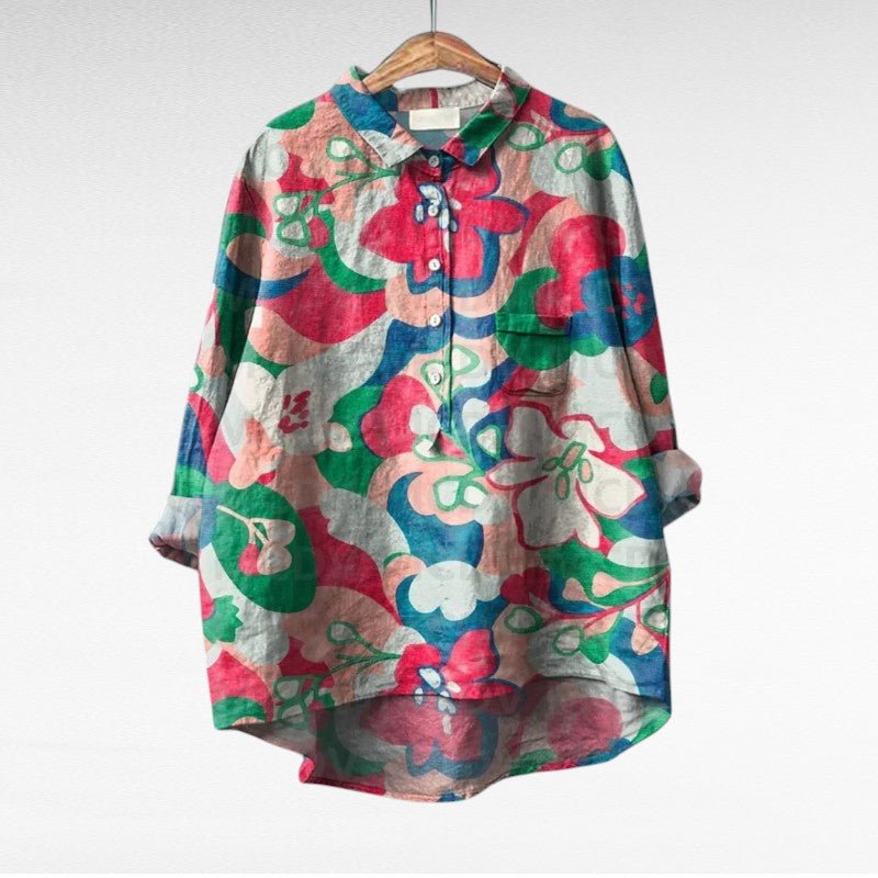 Catalina | Classic Printed Long Sleeve Blouse