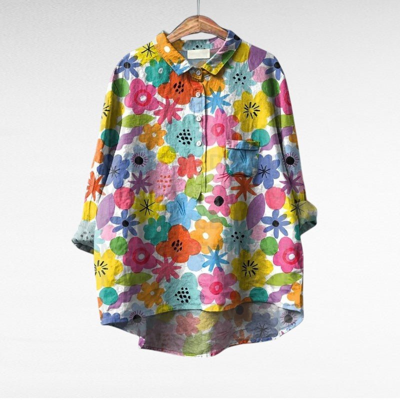 Catalina | Classic Printed Long Sleeve Blouse
