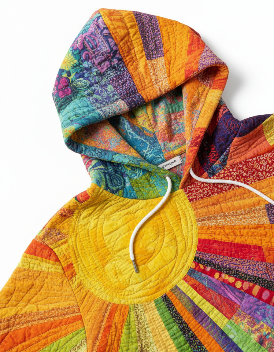 Laura™ | Bohemian Multicolor Patchwork Hoodie
