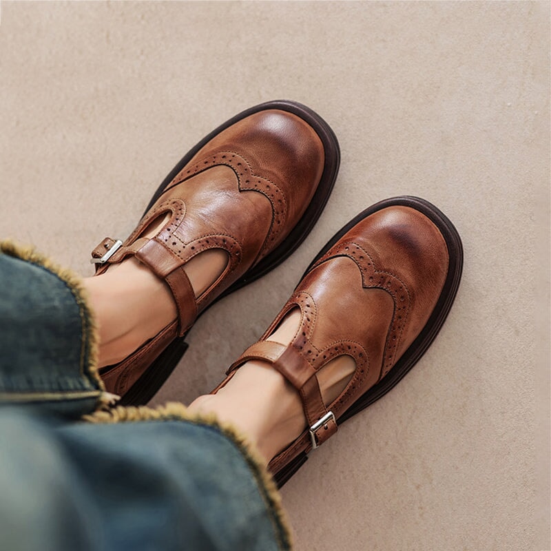 Elvara | Elegant Mary Janes Made Of Leather