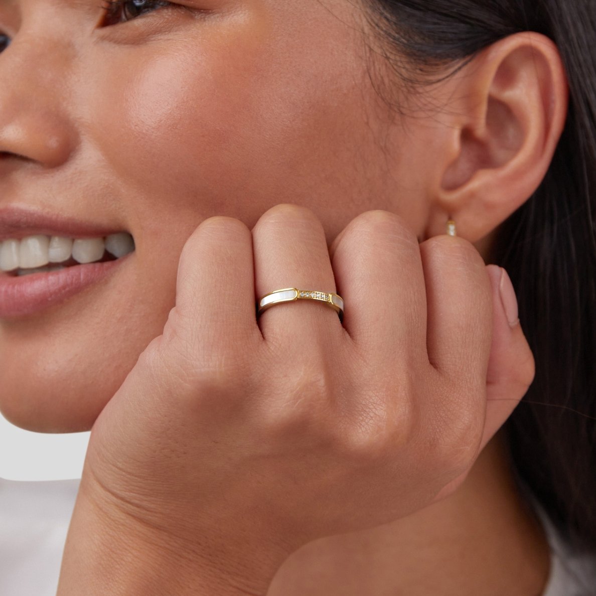 Unity | Pearl & Crystal Ring