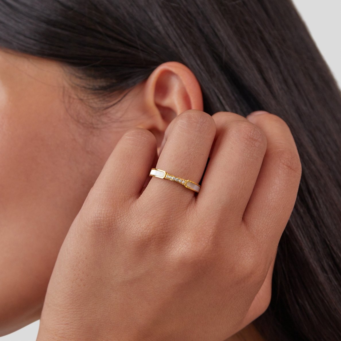 Unity | Pearl & Crystal Ring